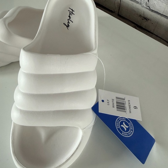 Hurley Lily Women's Size 9 Molded Slide Sandals. White. New with Tags - Picture 9 of 9
